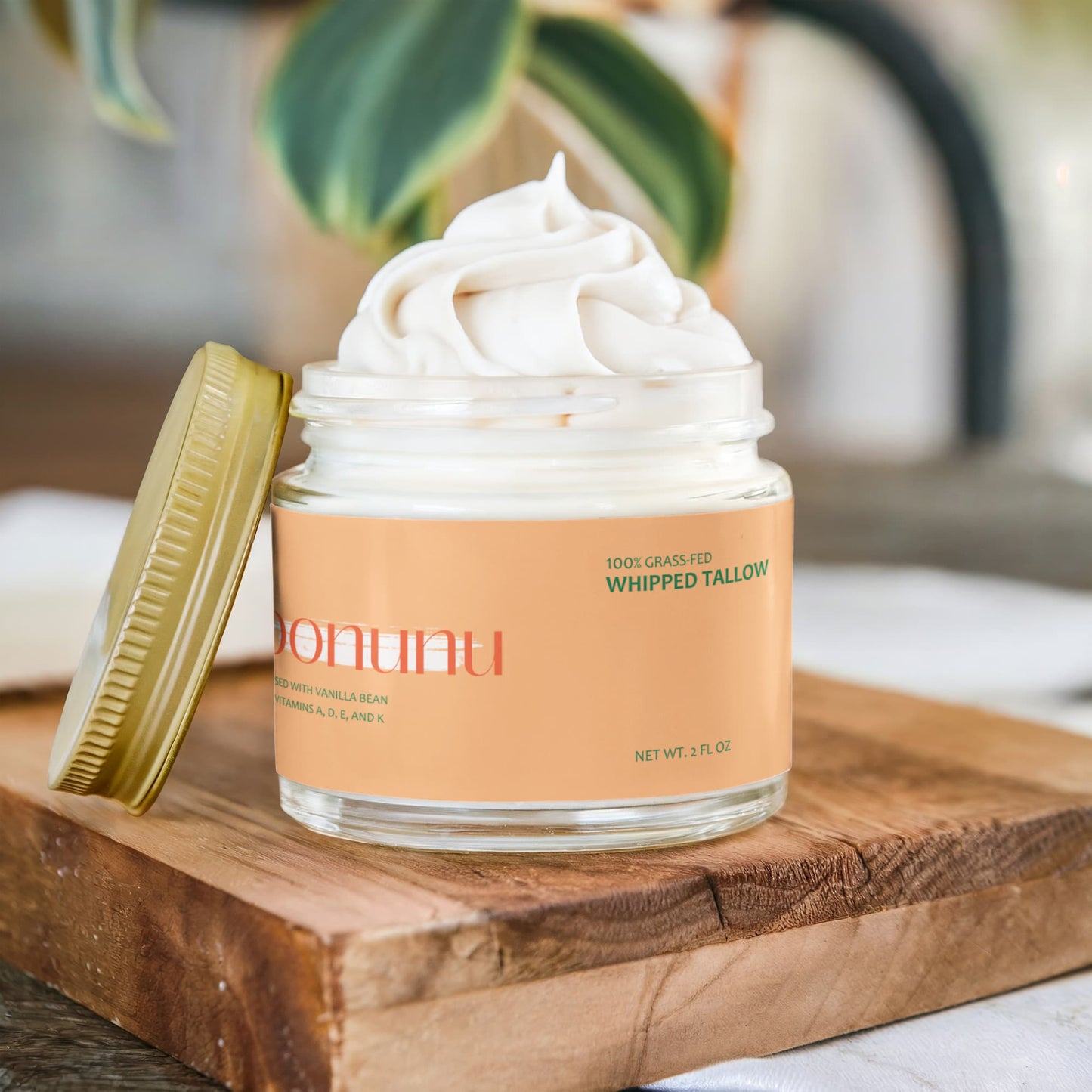 Whipped Grass-Fed Tallow Balm with Vanilla Bean
