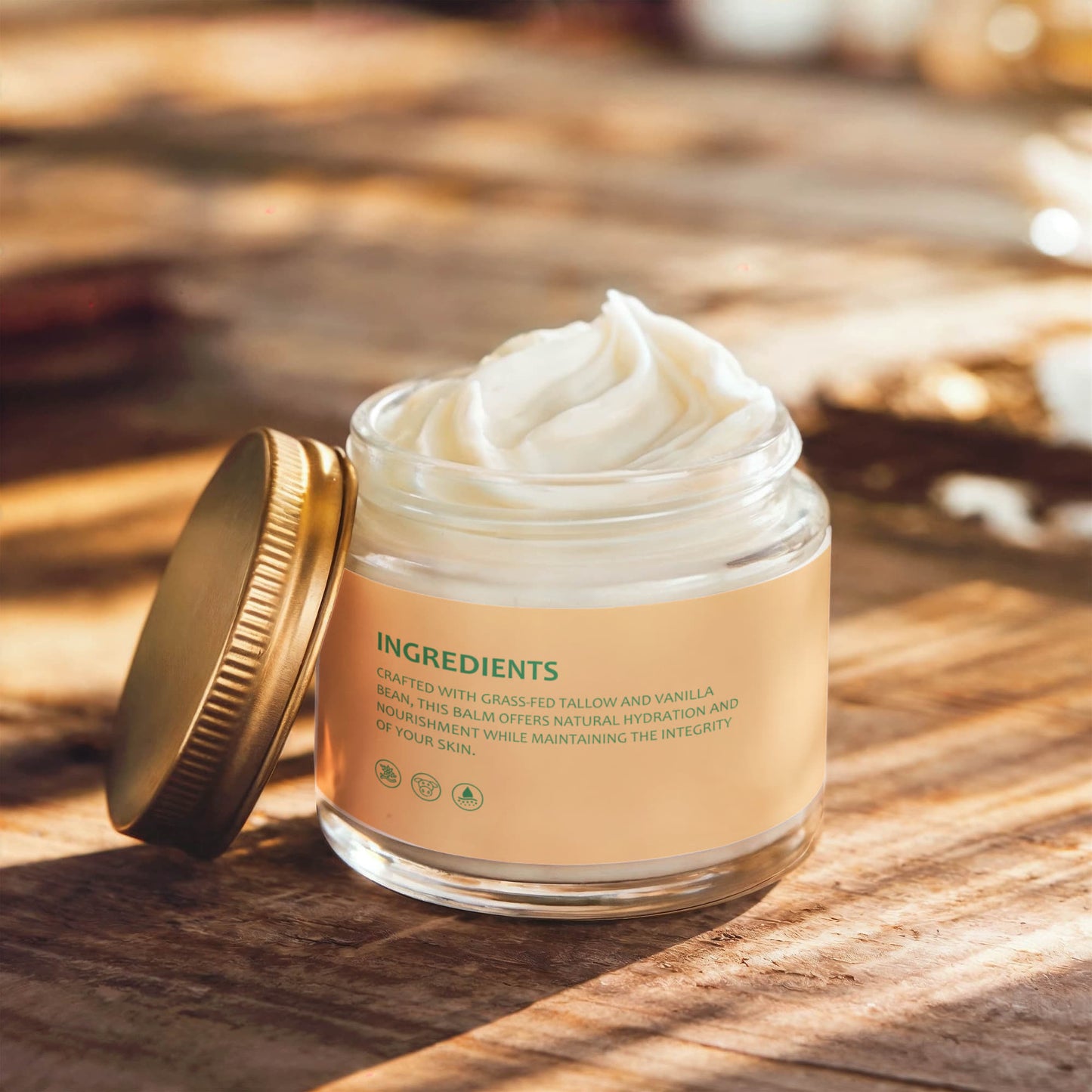 Whipped Grass-Fed Tallow Balm with Vanilla Bean