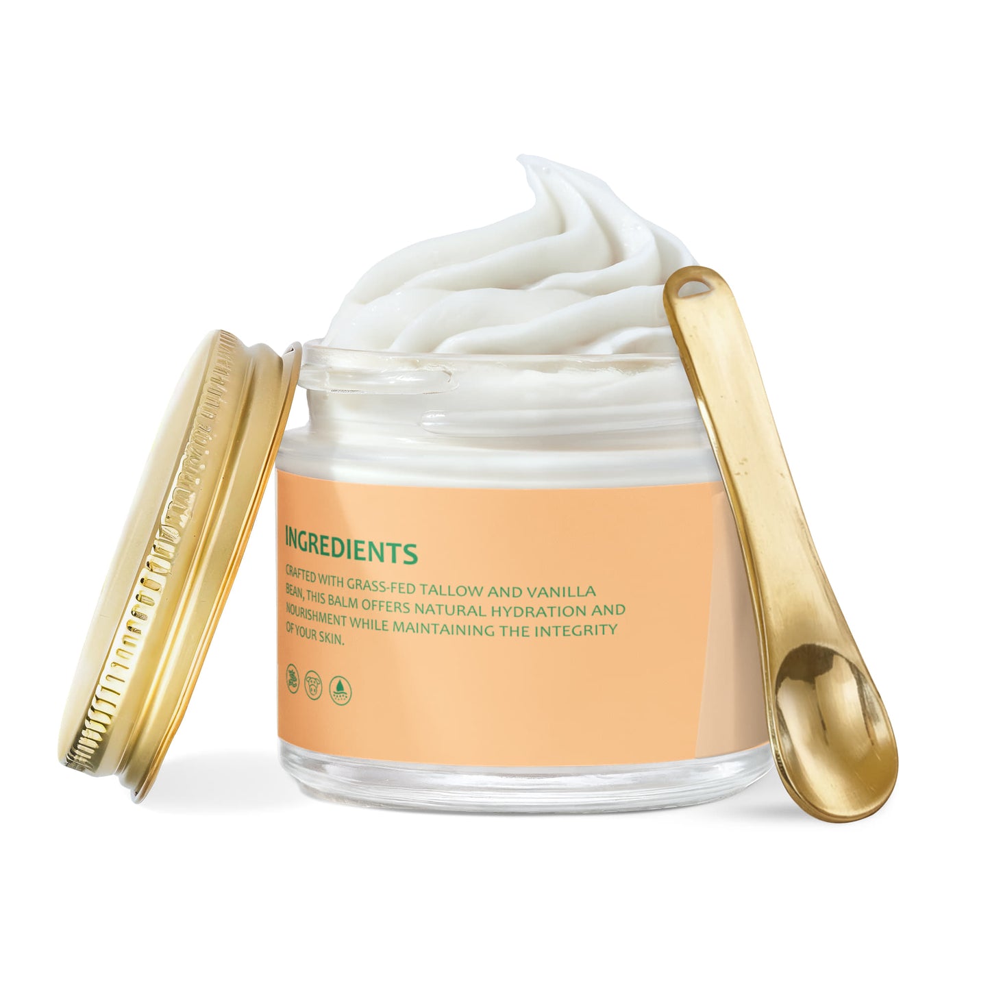 Whipped Grass-Fed Tallow Balm with Vanilla Bean