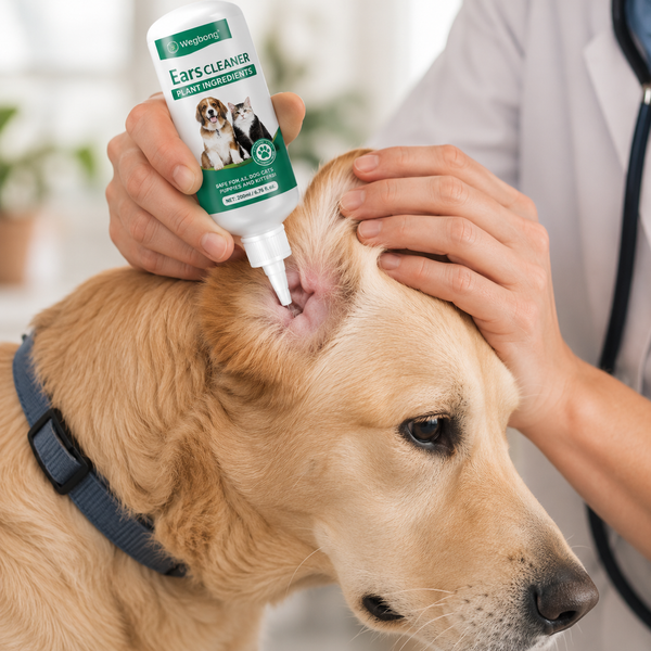Gently lift the ear flap
and apply the recommended
drops into your pet’s ear canal.