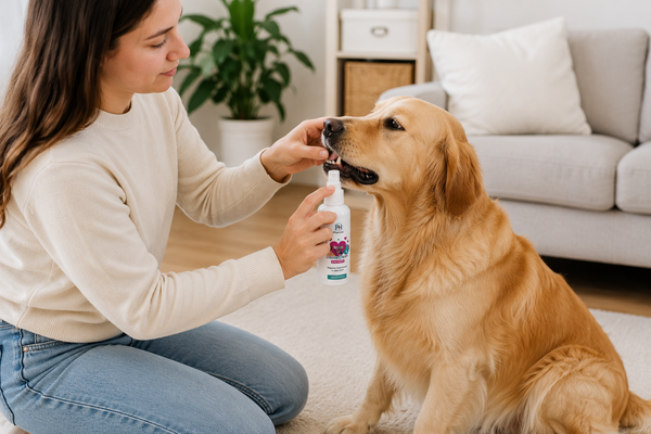 Spray directly onto teeth & gums
Apply DentaClean to the teeth, gum line, and problem areas.
